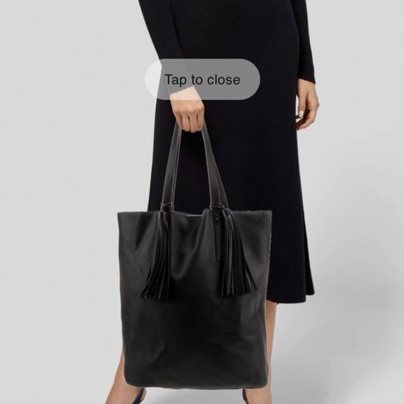 Loeffler Randall Leather Tote minimalist simple black leather - Picture 2 of 12